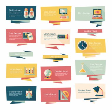 okul düz afiş arka plan ayarlamak, eps10