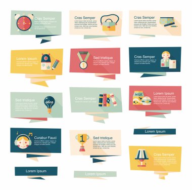 okul düz afiş arka plan ayarlamak, eps10