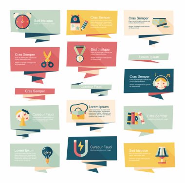 okul düz afiş arka plan ayarlamak, eps10