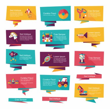 Oyuncak düz afiş arka plan ayarlamak, eps10