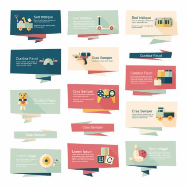 Oyuncak düz afiş arka plan ayarlamak, eps10