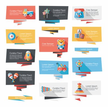 Oyuncak düz afiş arka plan ayarlamak, eps10