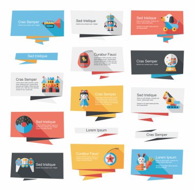 Oyuncak düz afiş arka plan ayarlamak, eps10