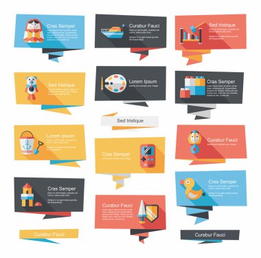 Oyuncak düz afiş arka plan ayarlamak, eps10