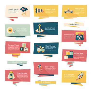 Oyuncak düz afiş arka plan ayarlamak, eps10