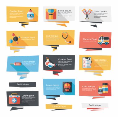 Hastane düz afiş arka plan ayarlamak, eps10