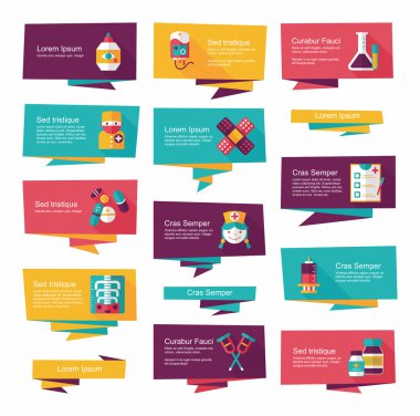 Hastane düz afiş arka plan ayarlamak, eps10