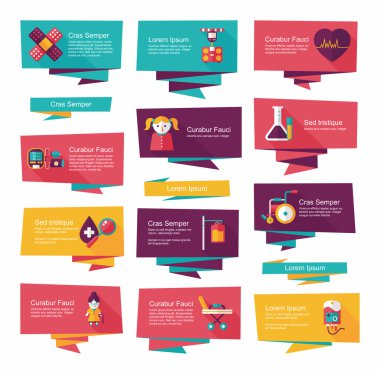 Hastane düz afiş arka plan ayarlamak, eps10