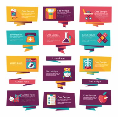 Hastane düz afiş arka plan ayarlamak, eps10