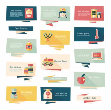 Hastane düz afiş arka plan ayarlamak, eps10