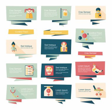 Hastane düz afiş arka plan ayarlamak, eps10