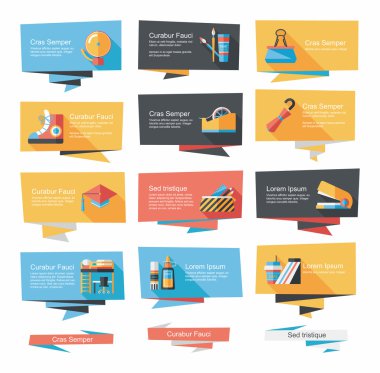 okul düz afiş arka plan ayarlamak, eps10