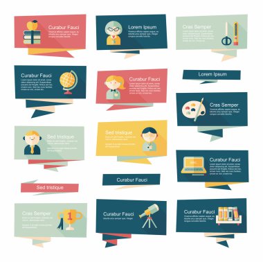 okul düz afiş arka plan ayarlamak, eps10