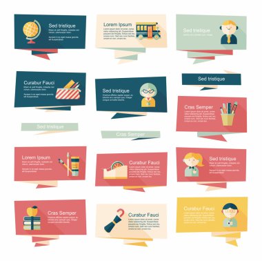 okul düz afiş arka plan ayarlamak, eps10