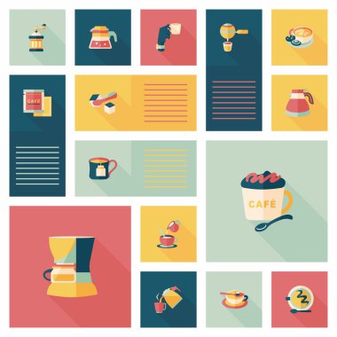 kahve düz UI arka plan ayarlamak, eps10