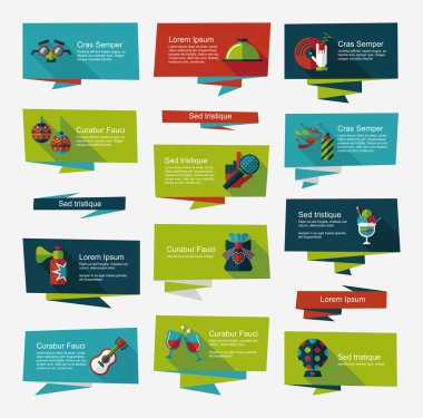 Doğum günü düz afiş arka plan ayarlamak, eps10