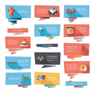 Doğum günü düz afiş arka plan ayarlamak, eps10