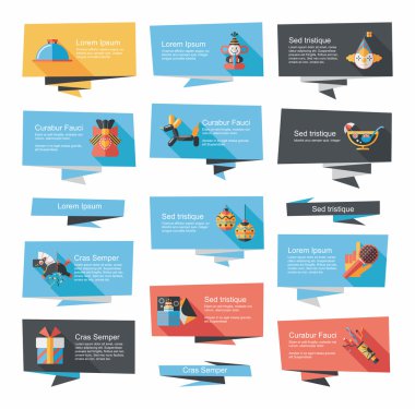 Doğum günü düz afiş arka plan ayarlamak, eps10