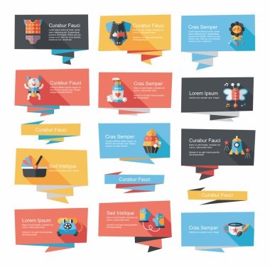 Bebek düz afiş arka plan ayarlamak, eps10