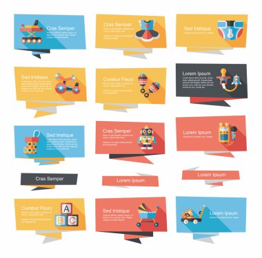 Bebek düz afiş arka plan ayarlamak, eps10