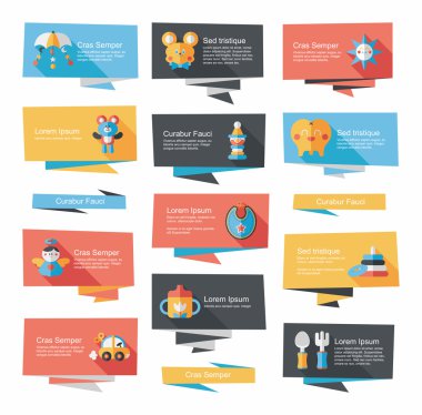 Bebek düz afiş arka plan ayarlamak, eps10