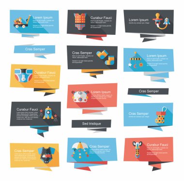 Bebek düz afiş arka plan ayarlamak, eps10