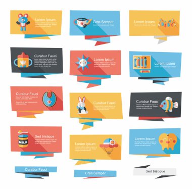 Bebek düz afiş arka plan ayarlamak, eps10