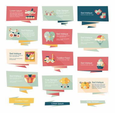 Bebek düz afiş arka plan ayarlamak, eps10