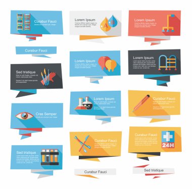 Hastane düz afiş arka plan ayarlamak, eps10