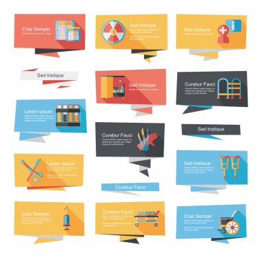 Hastane düz afiş arka plan ayarlamak, eps10