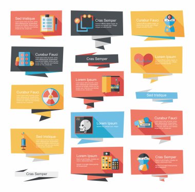 Hastane düz afiş arka plan ayarlamak, eps10