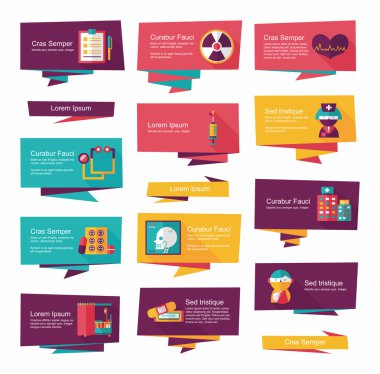 Hastane düz afiş arka plan ayarlamak, eps10