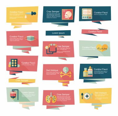 Hastane düz afiş arka plan ayarlamak, eps10