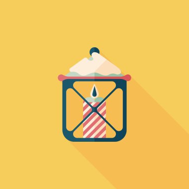 Christmas mum uzun gölge, eps10 düz simgesiyle