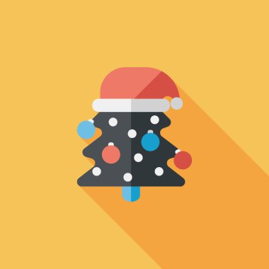 Uzun Gölge, eps10 ile Noel ağacı düz simgesi