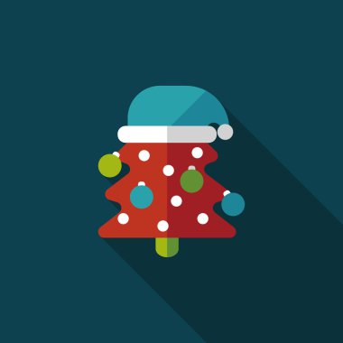 Uzun Gölge, eps10 ile Noel ağacı düz simgesi