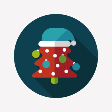 Uzun Gölge, eps10 ile Noel ağacı düz simgesi