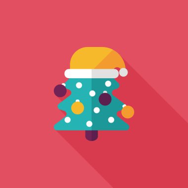 Uzun Gölge, eps10 ile Noel ağacı düz simgesi