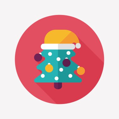 Uzun Gölge, eps10 ile Noel ağacı düz simgesi