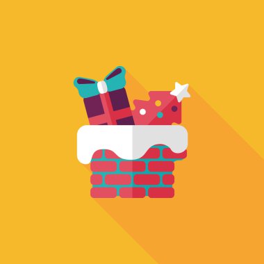 Uzun Gölge, eps10 ile Noel çatı düz simgesi