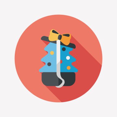 Uzun Gölge, eps10 ile Noel ağacı düz simgesi