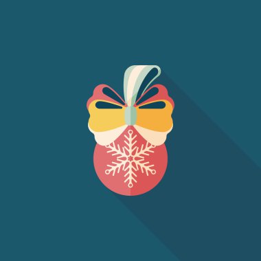 Noel uzun gölge, eps10 ile düz simgesi asılı