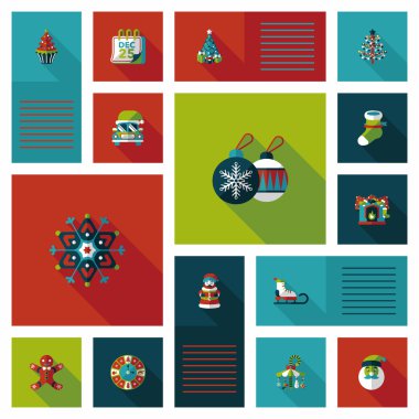 Merry christmas düz app kullanıcı arabirimi arka plan, eps10