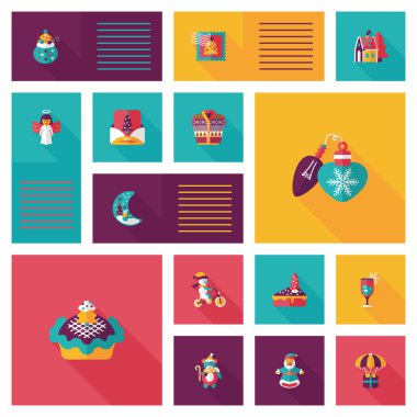 Merry christmas düz app kullanıcı arabirimi arka plan, eps10