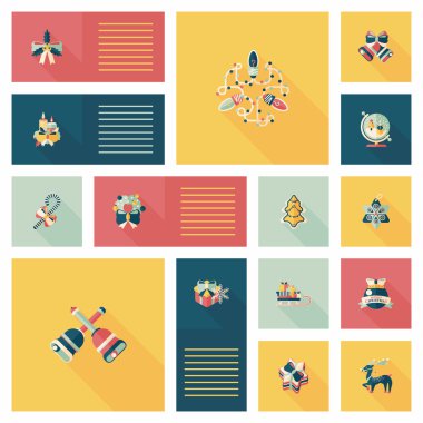 Merry christmas düz app kullanıcı arabirimi arka plan, eps10