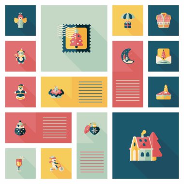 Merry christmas düz app kullanıcı arabirimi arka plan, eps10