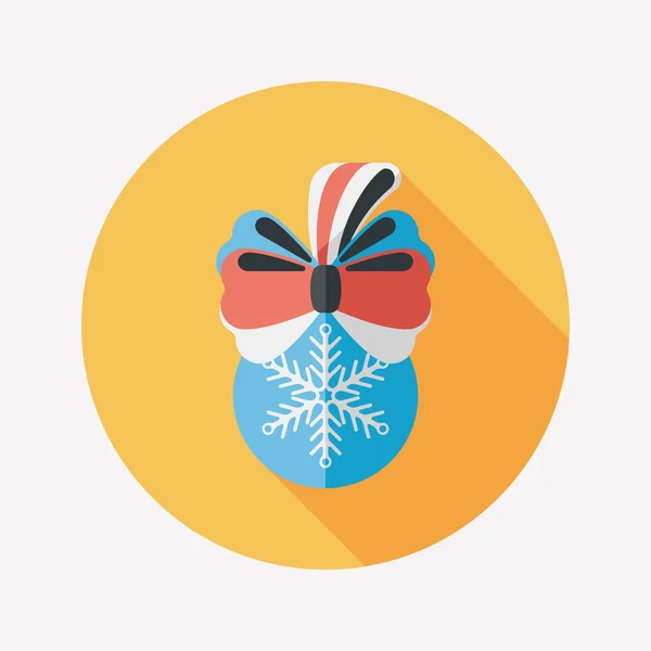 Christmas hanging flat icon with long shadow, eps10 — стоковый вектор