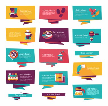 Kahve düz afiş arka plan ayarlamak, eps10