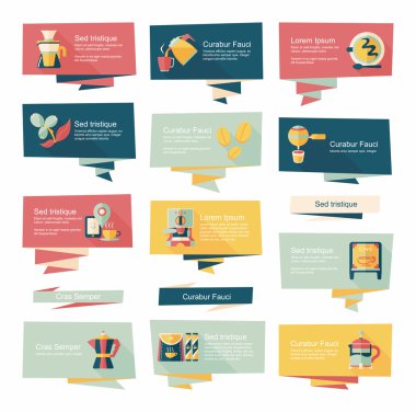 Kahve düz afiş arka plan ayarlamak, eps10