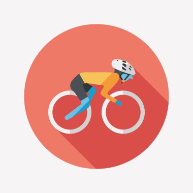 Uzun Gölge, eps10 ile düz simgesi Bisiklete binme